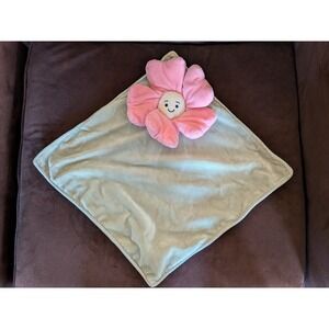 Jellycat London Fleury Petunia Flower Soother Pink Sage Green Lovey Retired RARE